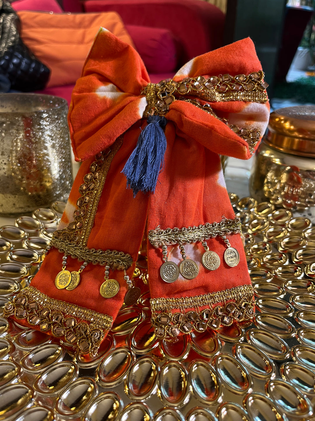 Coin Tassel Hair bow - banjaratrail