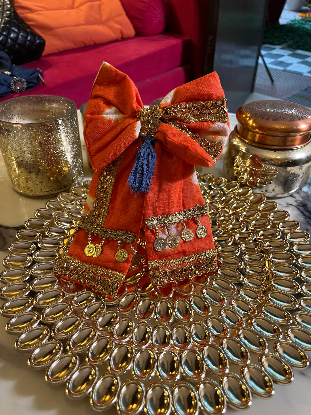 Coin Tassel Hair bow - banjaratrail