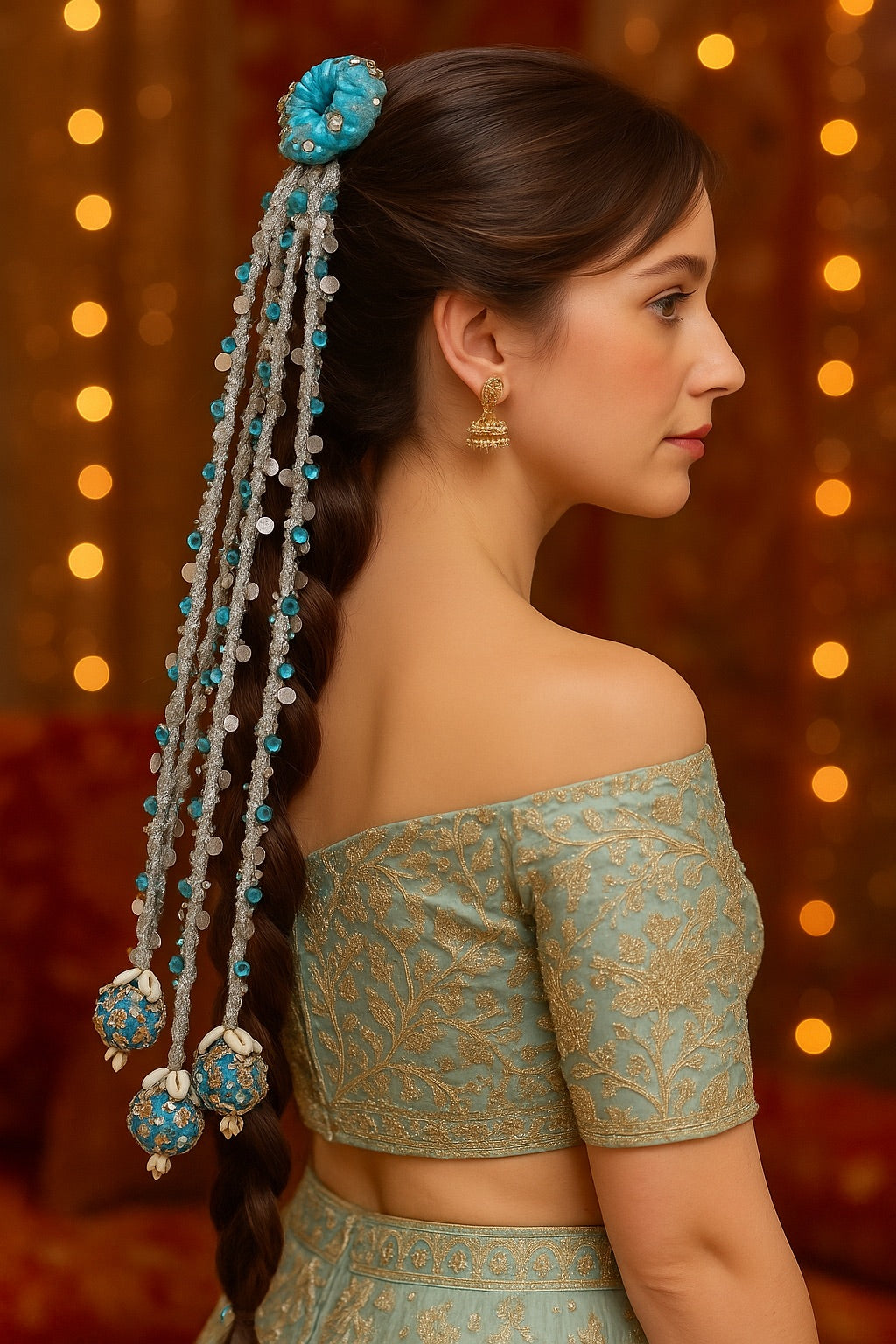 Aqua Noor Tassel Trail