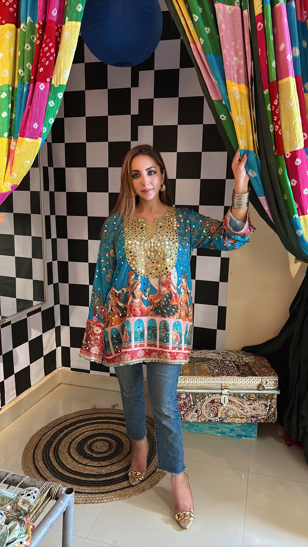Mehfil Mirror kurta