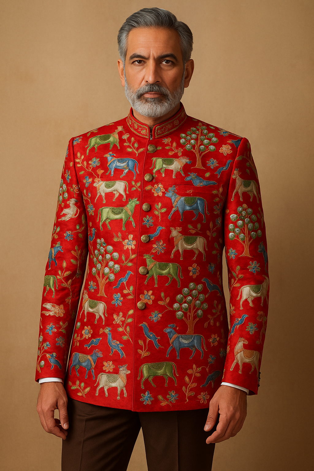 Rudra Raj Hand-Embroidered  Kurta