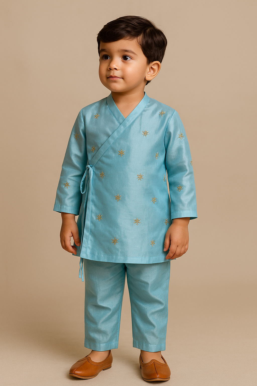 Aarav Angrakha Kurta & Pant Set