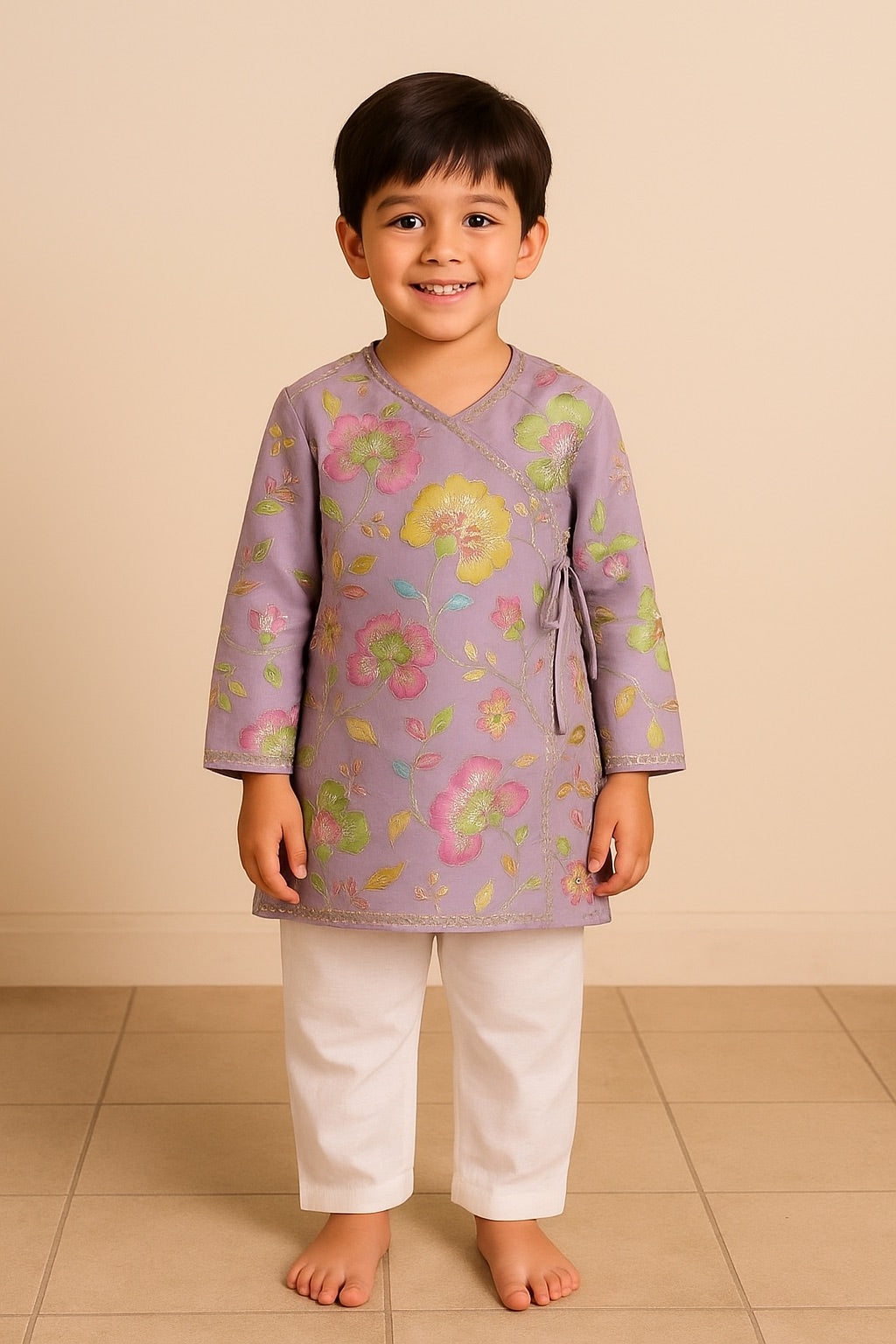Guldasta Angrakha Kurta & Pant Set
