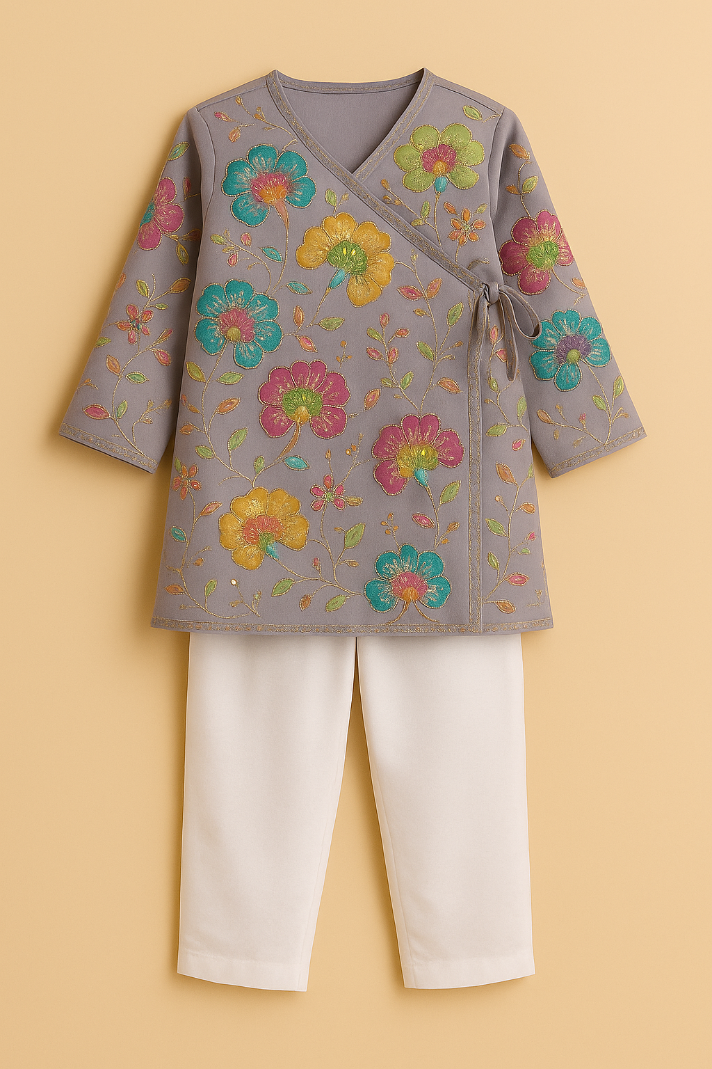 Guldasta Angrakha Kurta & Pant Set
