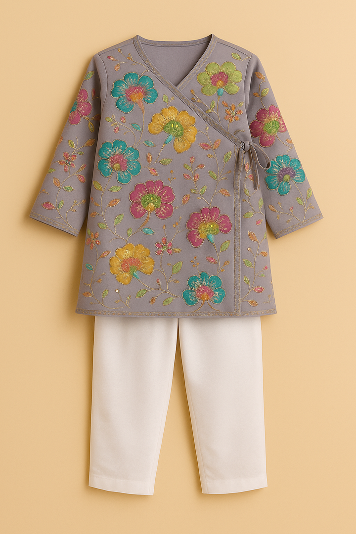 Guldasta Angrakha Kurta & Pant Set