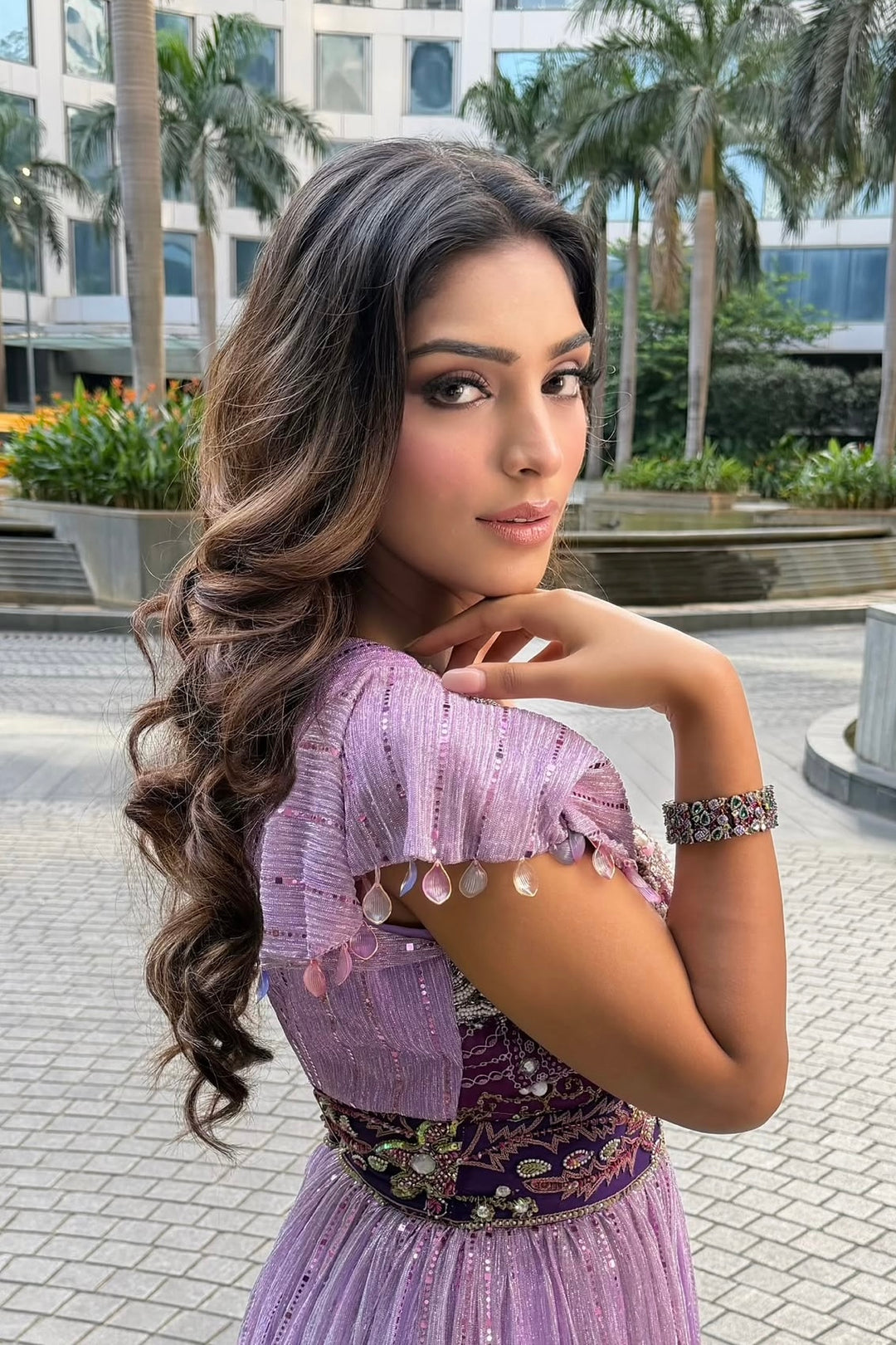 Ojas Rajani in Blush Muse Mini Dress