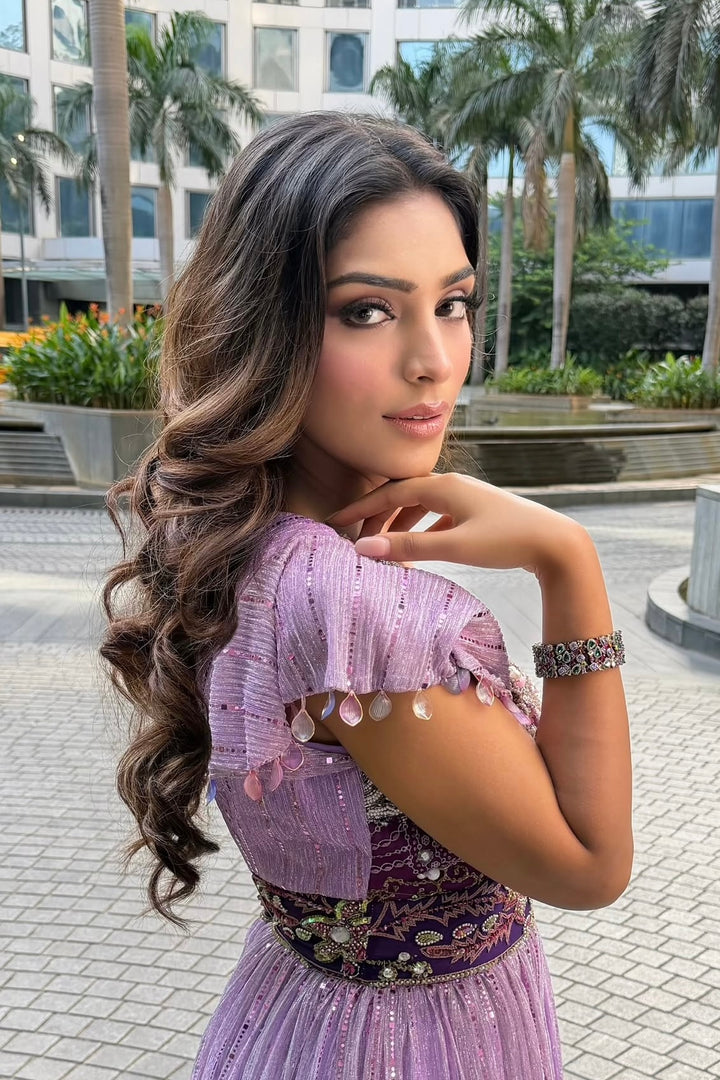 Ojas Rajani in Blush Muse Mini Dress