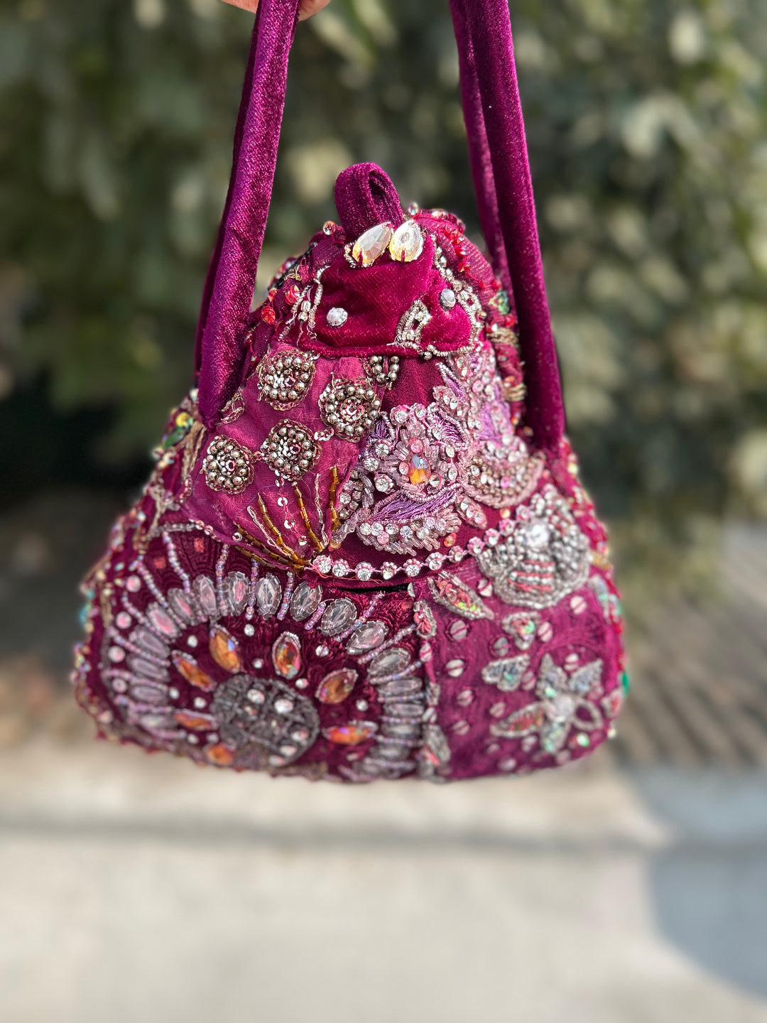 Plum Royal Heirloom Embellished Potli