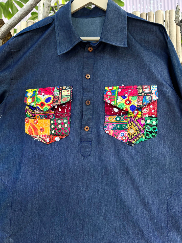 Indigo Caravan Denim Kurta