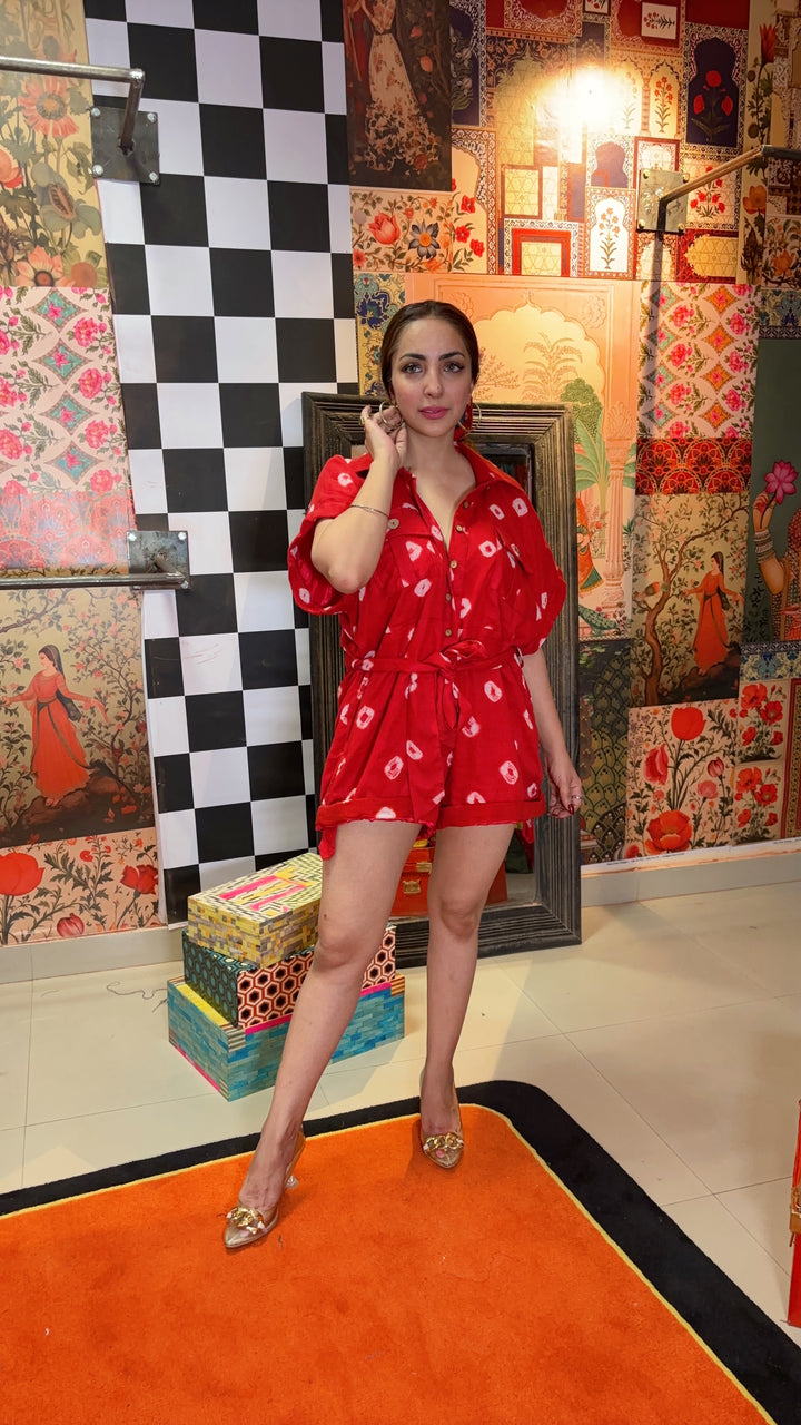 Bandhini Cotton Playsuit - banjaratrail