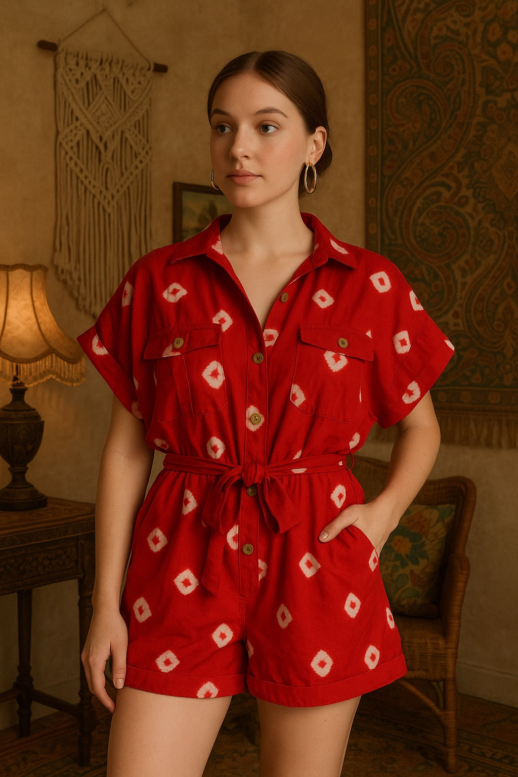 Bandhini Cotton Playsuit - banjaratrail