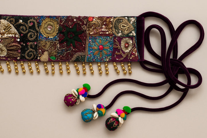 Boho Velvet Patchwork Waistbelt