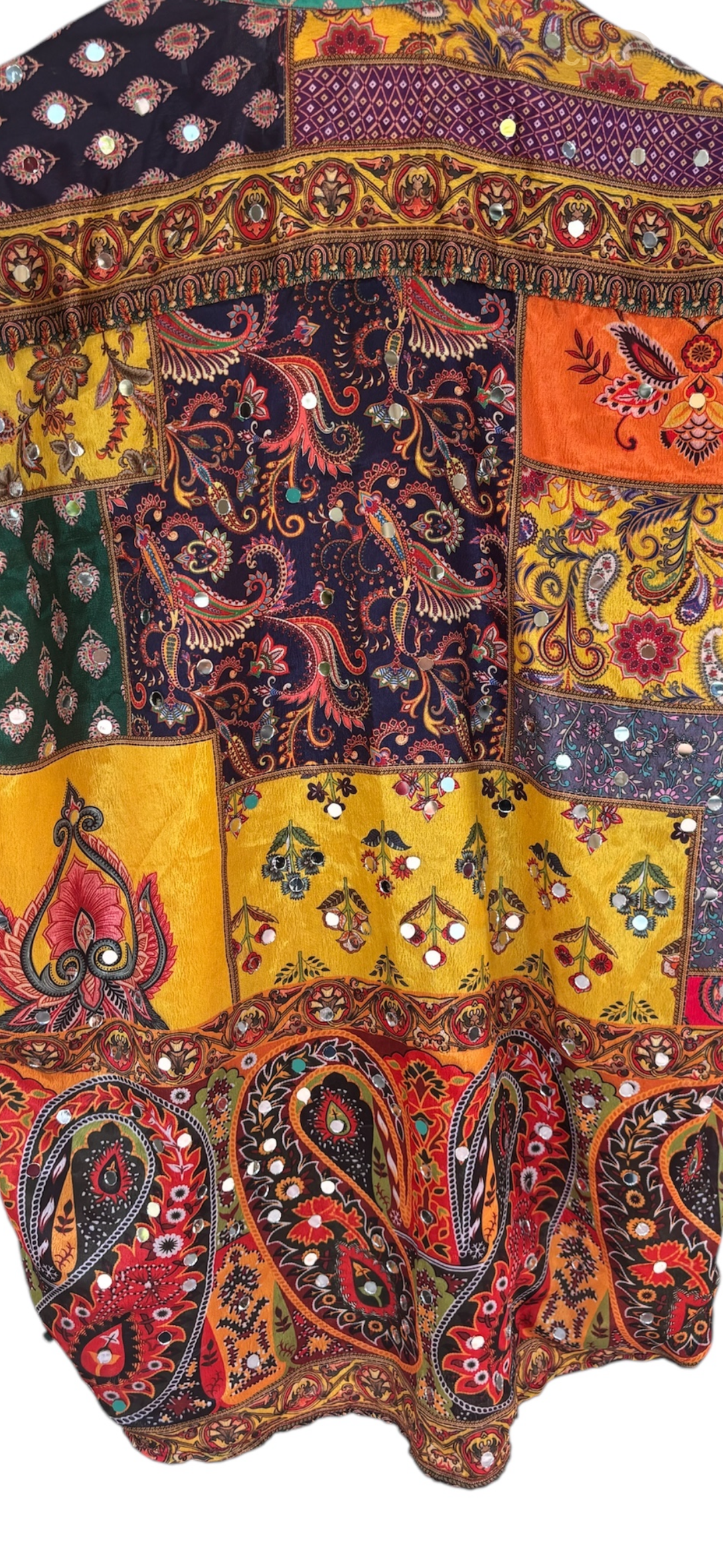 Men’s Royal Patchwork Embroidered Kurta – Multicolour Heritage