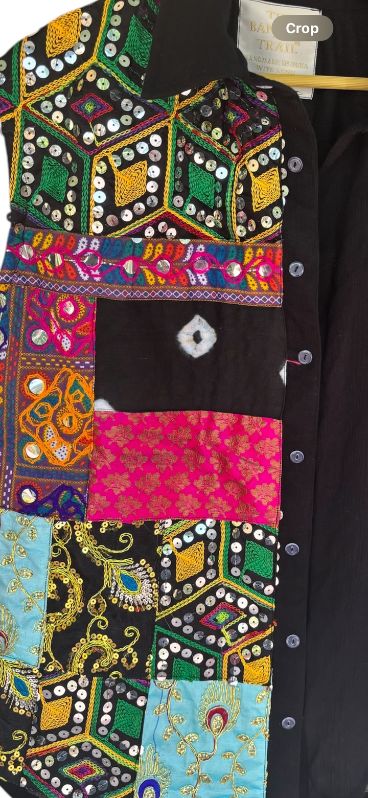 Men’s Half-Patchwork Sleeveless Shirt