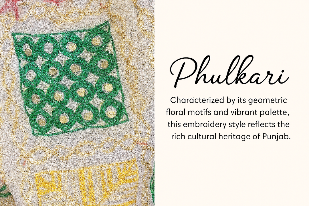 Phulkari Thread Embroidered Shirt