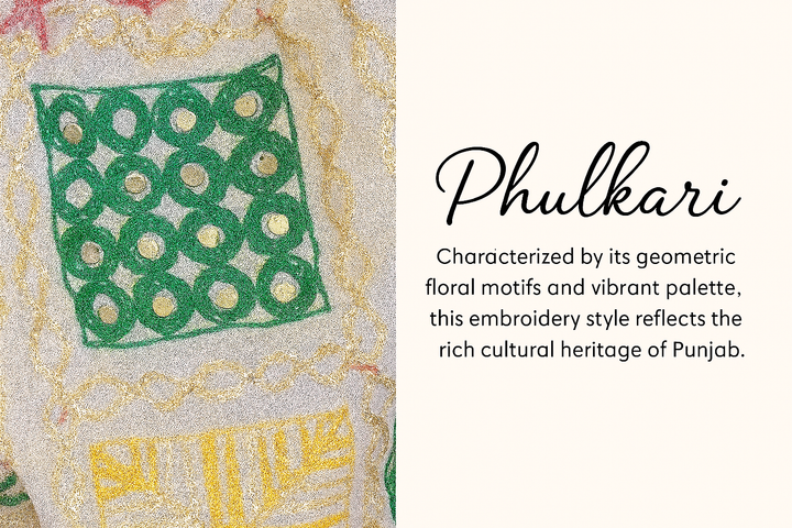 Phulkari Thread Embroidered Shirt