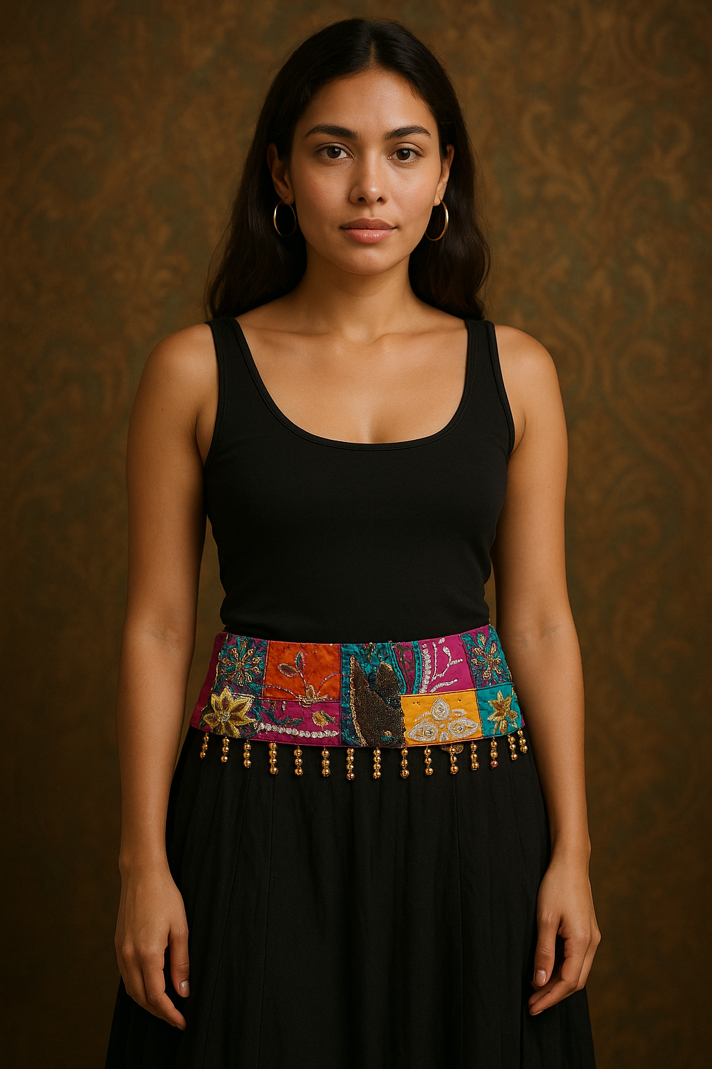 Boho Velvet Patchwork Waistbelt