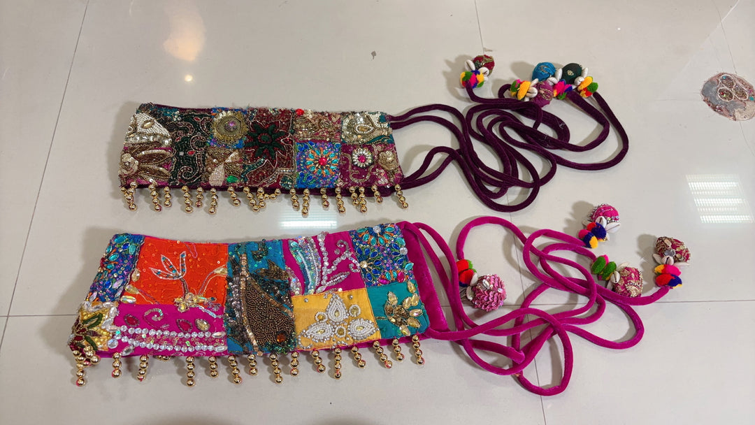 Boho Velvet Patchwork Waistbelt