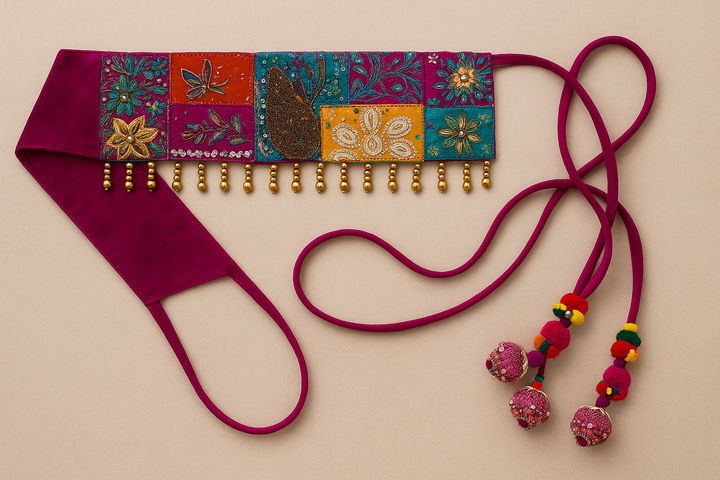 Boho Velvet Patchwork Waistbelt