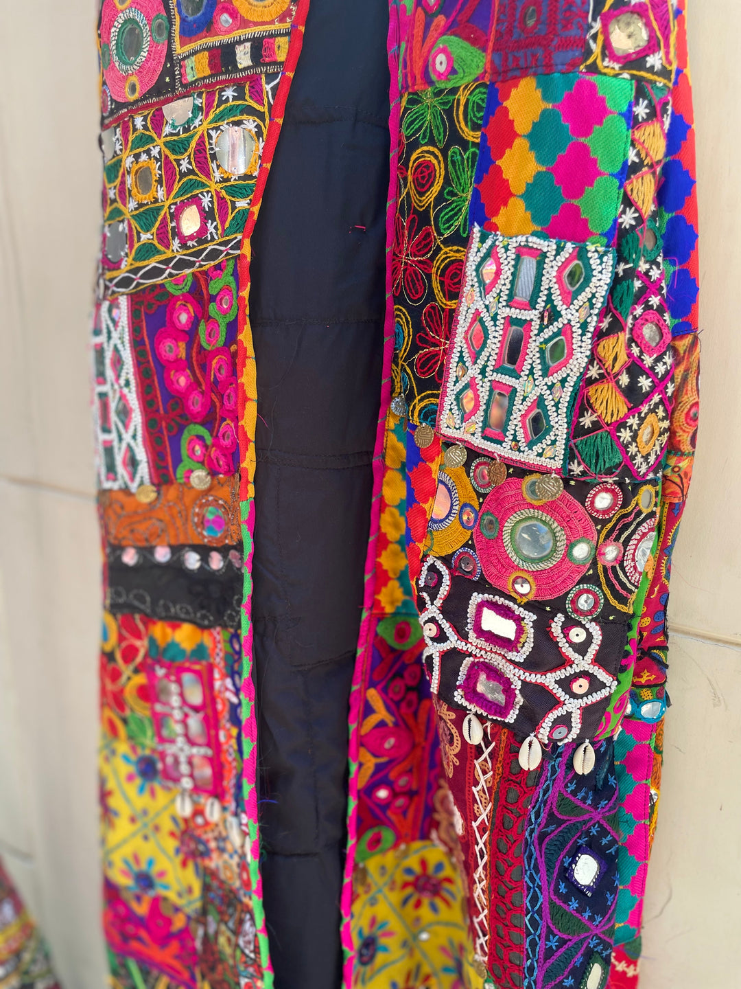Boho Patchwork sleeveless Mirrorwork  Jacket