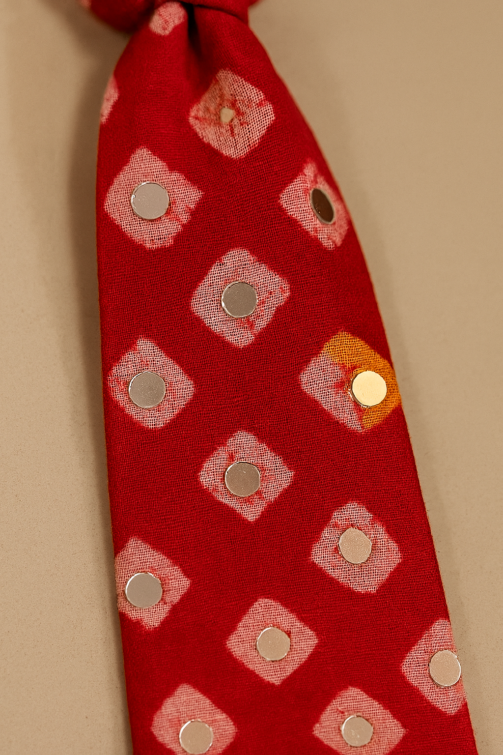Bandhani Crimson NeckTie