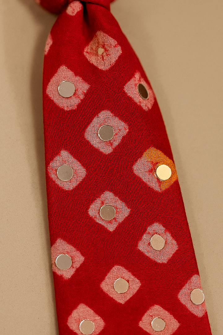 Bandhani Crimson NeckTie