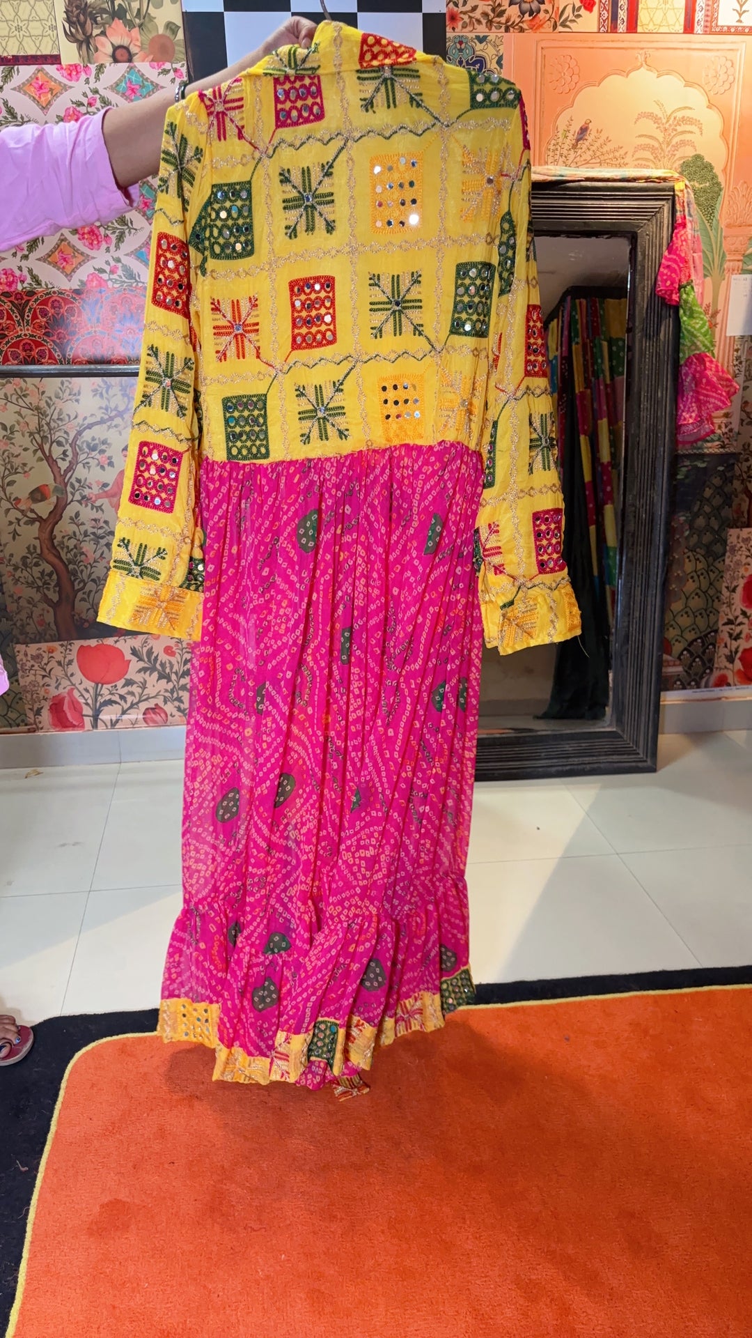 Phulkari ; Bandhani Flared Shrug – Multicolor Variants