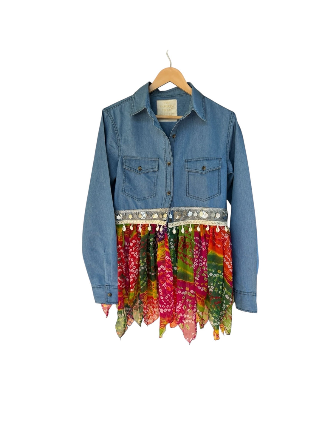 Umbrella Bandhini Denim Shirt