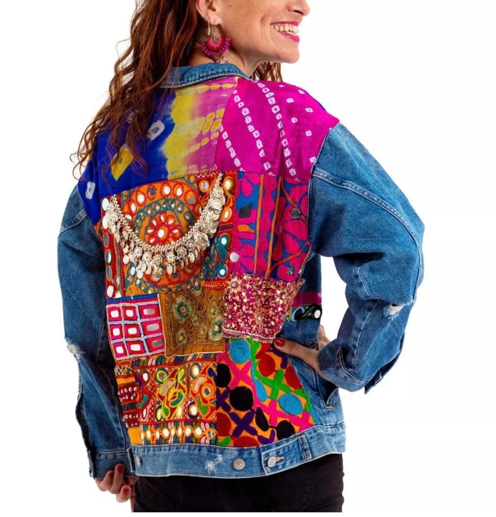 Classic Banjara jacket with vibrant mixes of bandhini prints