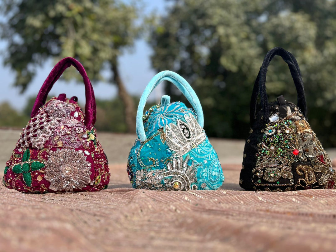 Plum Royal Heirloom Embellished Potli