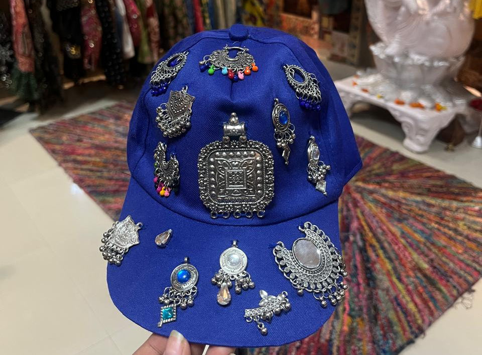 Afghani jewels Embellished Cap