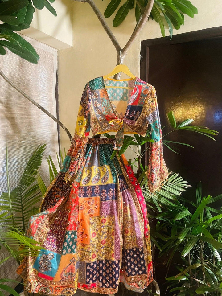 Apsara-Tie knot top & Skirt Set - banjaratrail