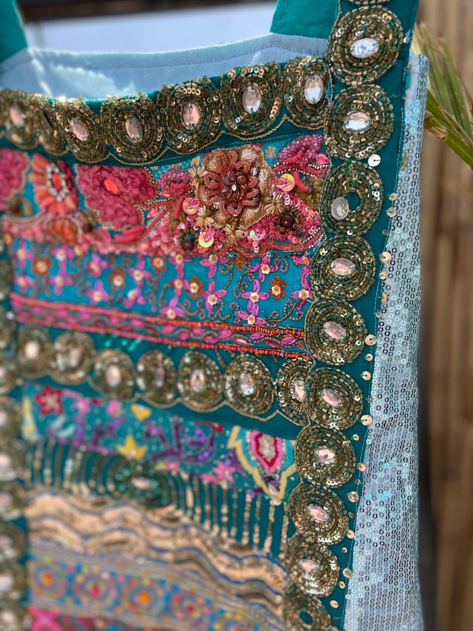 Aqua Embellished Dress - banjaratrailAqua Embellished DressDress88973747