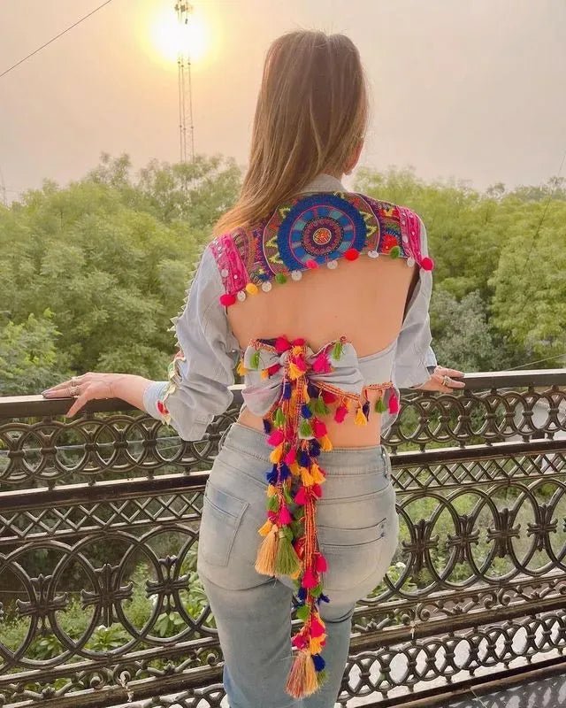 Backless Denim Shirt - banjaratrailBackless Denim ShirtShirt07764124