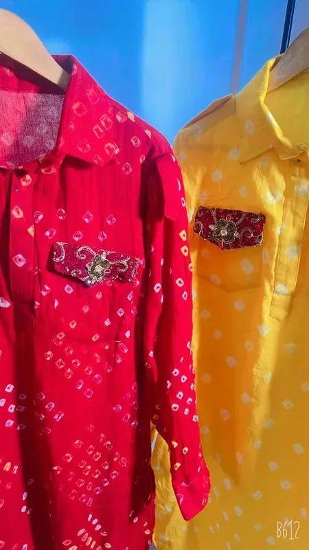 Bandhani embellished kurta - banjaratrail