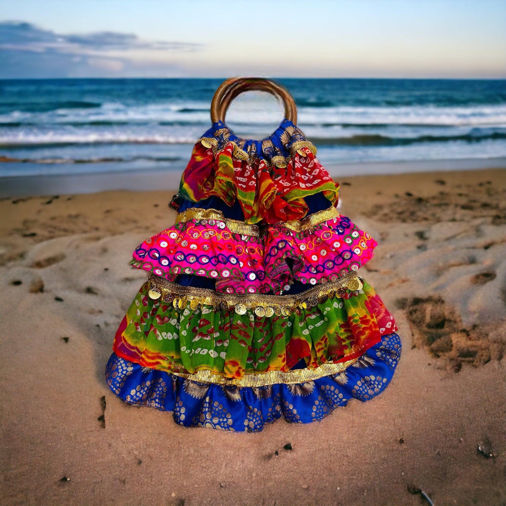 Bandhini ruffle bag - banjaratrail