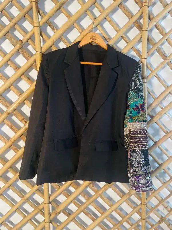 Black classic embellished blazer - banjaratrail