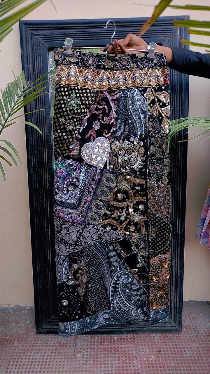 Black Embellished Skirt - banjaratrail
