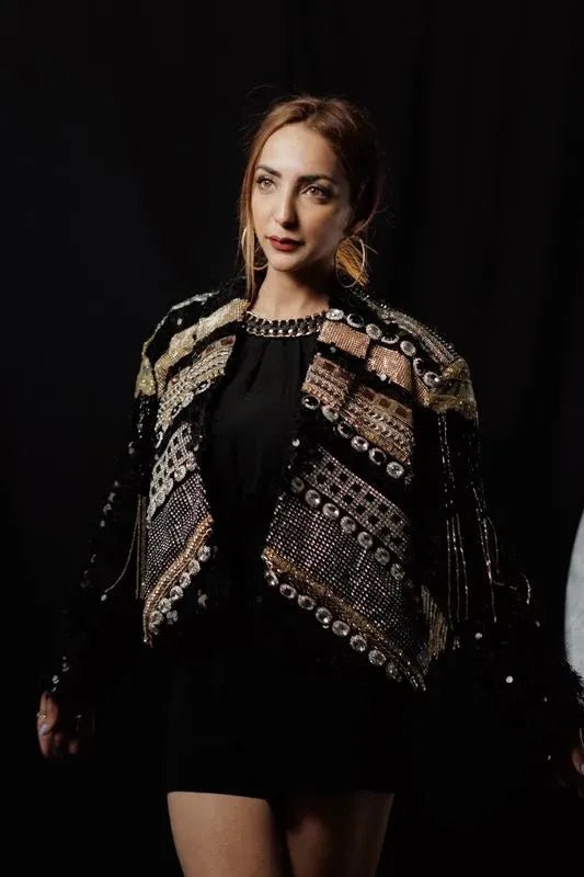 Bling black and gold jacket - banjaratrailBling black and gold jacket82568995