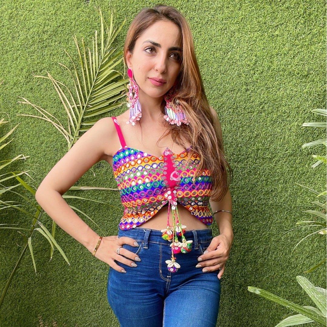Boho butterfly elastic top - banjaratrail