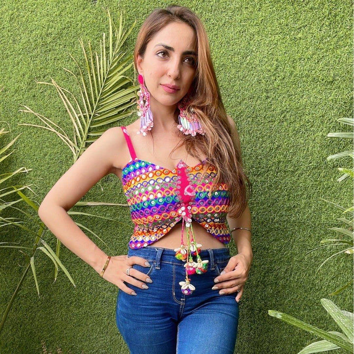 Boho butterfly elastic top - banjaratrail