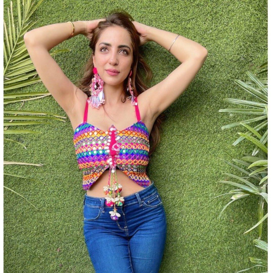 Boho butterfly elastic top - banjaratrail