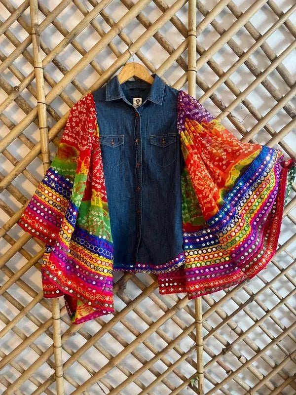 Butterfly Denim Shirt - banjaratrailButterfly Denim Shirt90709656
