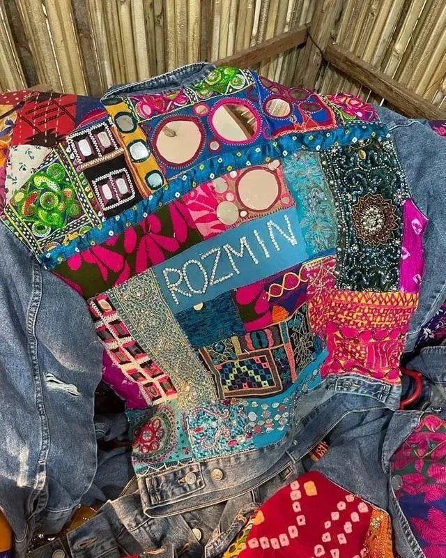 Custom Embellished name jacket - banjaratrailCustom Embellished name jacket