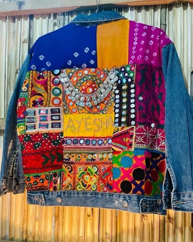 Custom Embellished name jacket - banjaratrailCustom Embellished name jacket