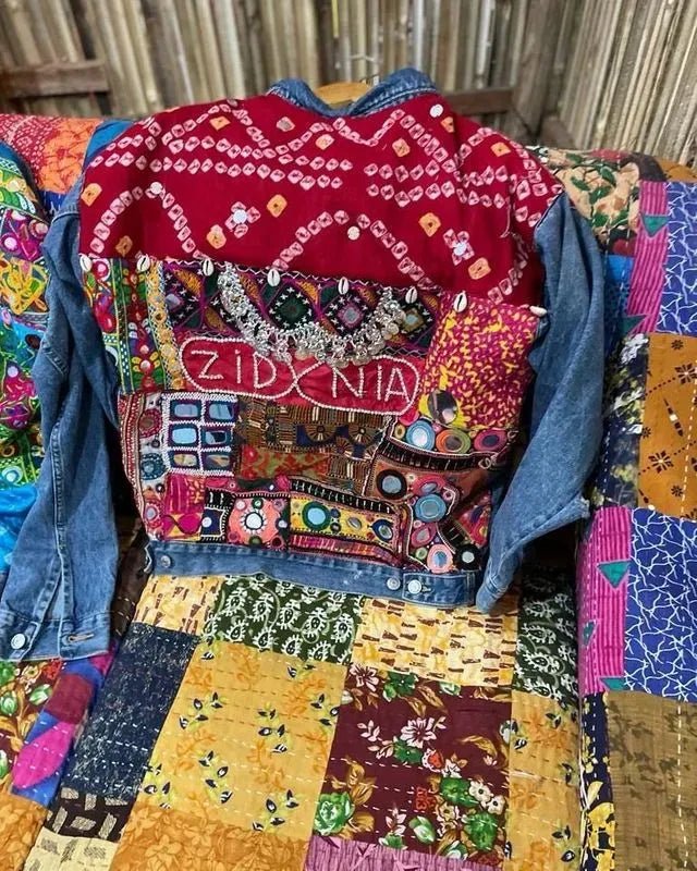 Custom embellished name jacket - Red - banjaratrailCustom embellished name jacket - Red69673320