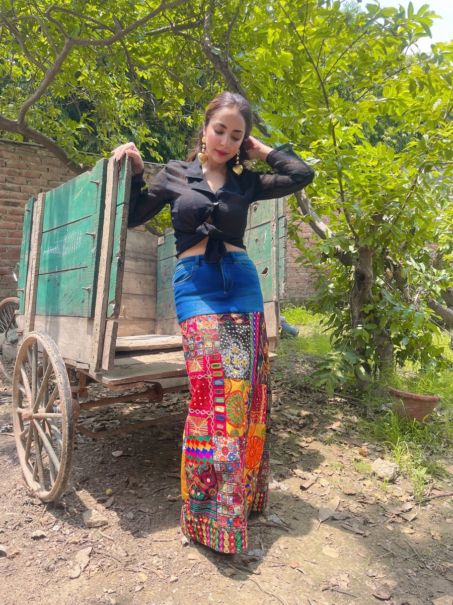 Denim Banjara skirt - banjaratrailDenim Banjara skirt20780188