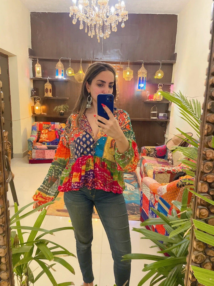 Desi Dazzle - bandhini top - banjaratrail