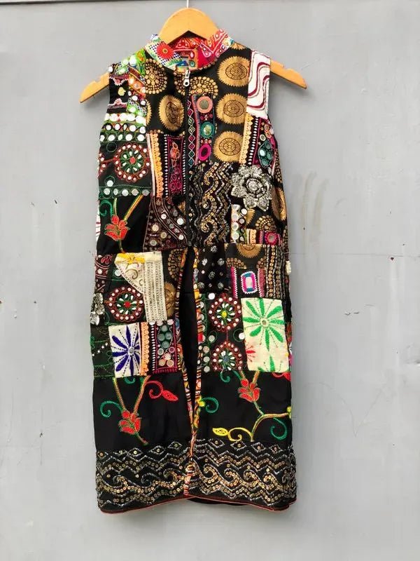 Embroidered banjara black jacket - banjaratrailEmbroidered banjara black jacket36387406