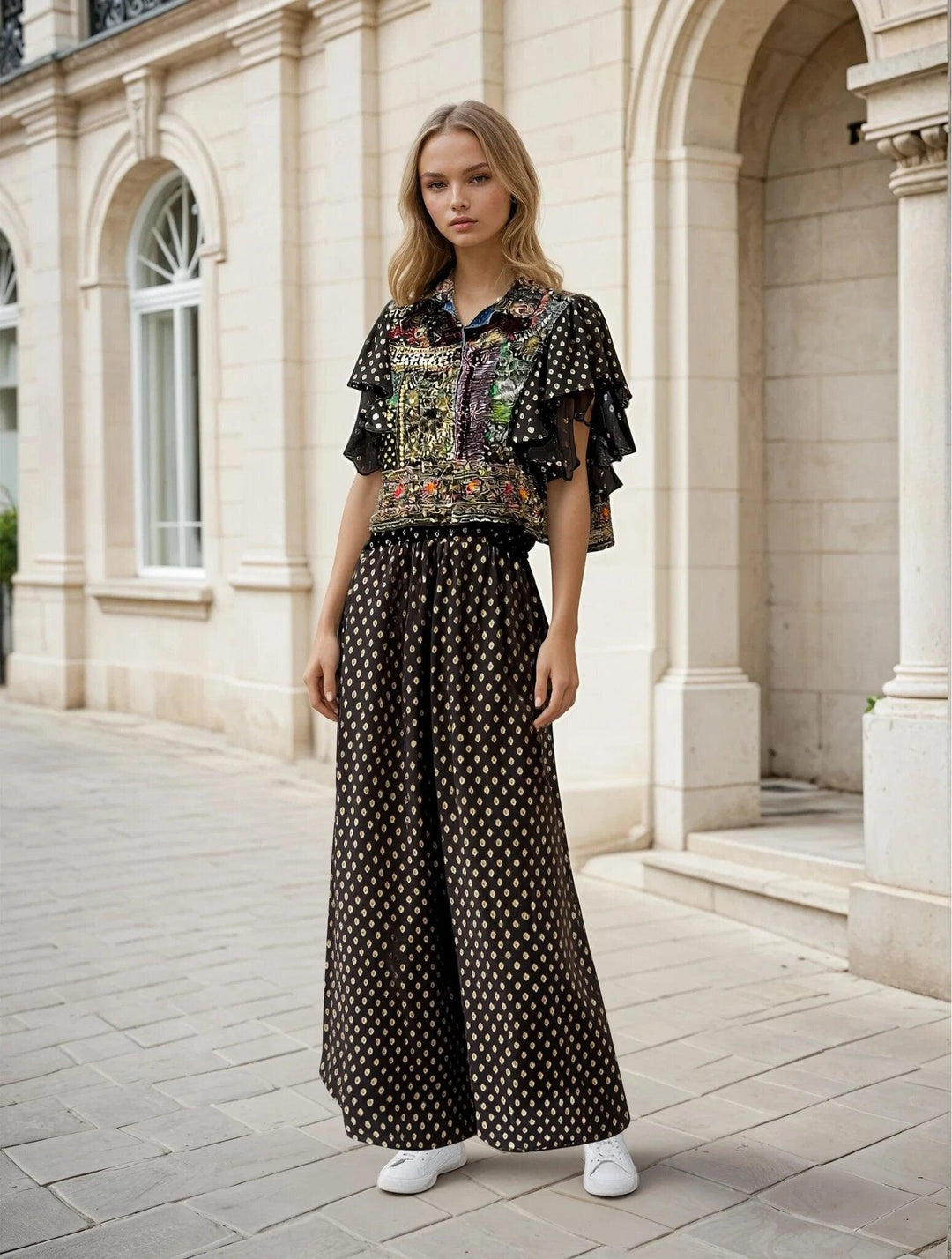 Fiona Embellished Co-Ord Set Black - banjaratrail